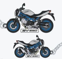 画像1: 【スズキ純正】　ラバーキーホルダー [SV650]　SUZUKIコレクション