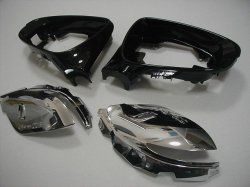 画像1: 【レクサス純正】　ドアミラー枠(艶有りブラック&下部メッキ)　★CT200h・IS30系前期/中期・RC10系前期・GS10系★